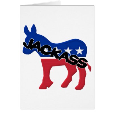 Democratic Party Jackass Symbol Card by gabrielangel