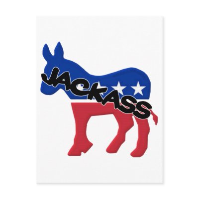 Democratic Party Jackass Symbol Postcard by gabrielangel