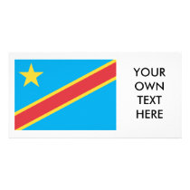 Democratic Republic of Congo Flag Custom Photo Card