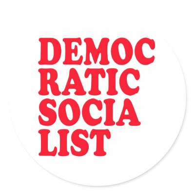 Democratic Socialist Round Stickers by Liberal_USA