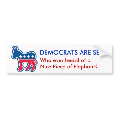 DEMOCRATS ARE SEXY w/donkey Bumper Sticker by jwharton3