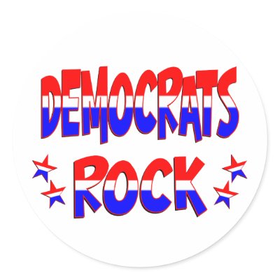 Democrats Rock Stickers by purelypolitical