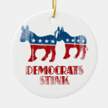 Democrats Stink Faded.png Christmas Tree Ornament