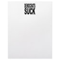 Democrats Suck letterhead