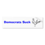 Democrats Suck Rooster Bumper Sticker