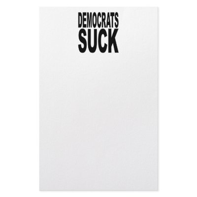Democrats Suck Stationery Design by MyShirtSucks