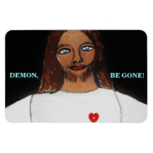 DEMON, BE GONE! RECTANGLE MAGNET