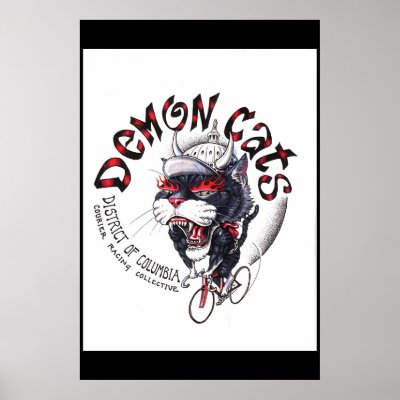 Demon Cats Poster by dc_bike_couurier