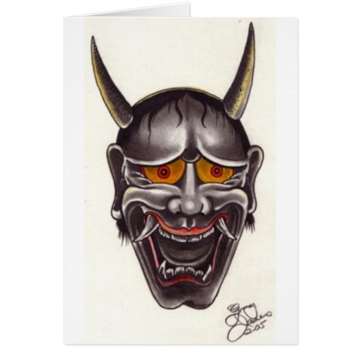 Demon Face Cards