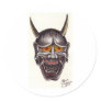 Demon Face Round Stickers