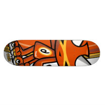 Demon Mascot Custom Skate Board