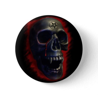 Demon Skull 1 Button by MDKgraphics