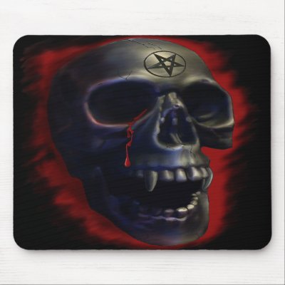 Demon Skull 1 Mousepad by MDKgraphics