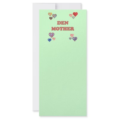 Den Mother Rack Card Design by HappyDoggies