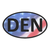 DEN Oval Sticker