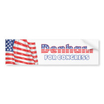 Denham for Congress Patriotic American Flag Design Bumper Sticker