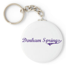 Denham Springs Louisiana Classic Design Keychains