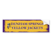 DENHAM SPRINGS YELLOW JACKETS BUMPER STICKER