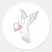Denice Dove Round Sticker