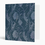 Denim Abstract Leaves DIstressed Binder