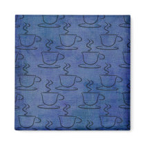 Denim Coffee Cups - Coffee Lover Gifts Refrigerator Magnet