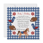 Denim Cowgirl Birthday Invitations