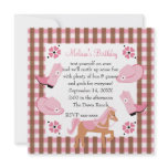 Denim Cowgirl Birthday Personalized Invitation