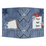 denim girly notes journal binders