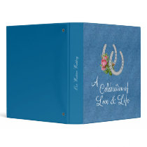 Denim Horseshoes Western Wedding Photo Album Vinyl Binder
