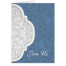 Denim & Lace Western Wedding Invitation Cards