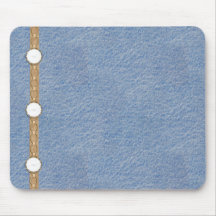 Denim & Pearls MOUSE PAD