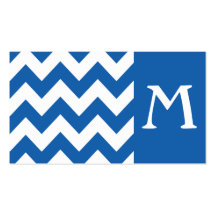 Deniml Bold Chevron Monogram Business Card