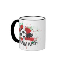Denmark Danmark football and soccer cleat design Coffee Mugs