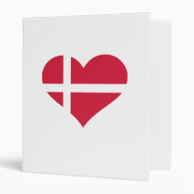 Denmark flag 3 ring binders