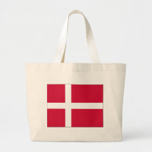 Denmark Flag Design Tote Bags