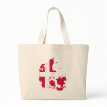 Denmark Flag map DK Tote Bag