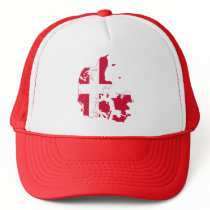 Denmark Flag map DK Hat