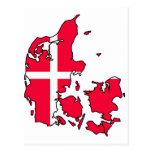 denmark flag map postcards