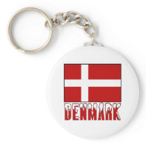 Denmark Flag Snow Keychain