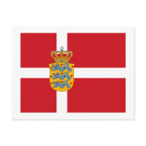 Denmark Flagw COA Postcard