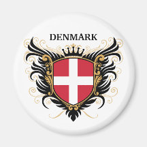 Denmark [personalize] refrigerator magnet
