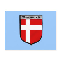 Denmark shield Danish badge emblem gifts Post Cards