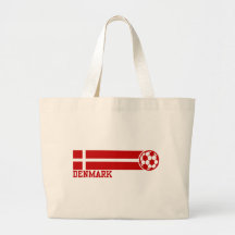 denmark Soccer Tote Bags