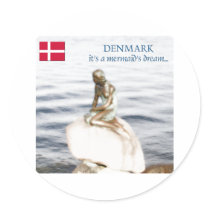 denmark round stickers