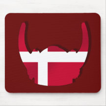 Denmark Viking Helmet Danish flag gifts Mouse Pad