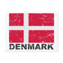 Denmark Vintage Flag Postcard