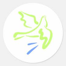 Dennis Dove Round Sticker