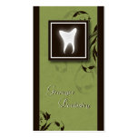Dent élégante de molaire de vert de carte de visit