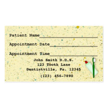 Dental Appointment Business Card
