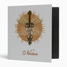 Dental Assistant Caduceus 3 Ring Binder